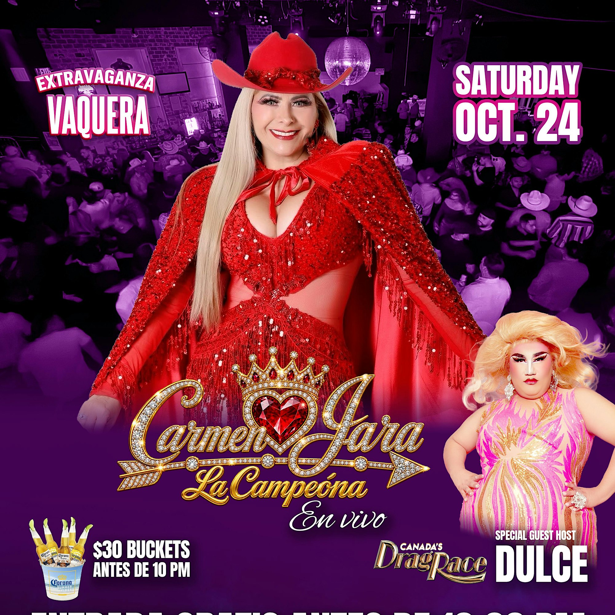 Extravaganza Vaquera: Carmen Jara Live – No Cover b4 10 pm